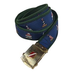 Lighthouse Nylon & Strap Belt Brass Buckle USA Made
